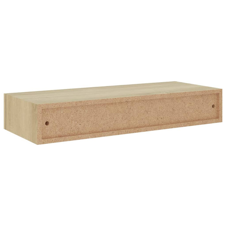 viaXL Wandschap met lade 60x23,5x10 cm MDF eikenkleurig MeubelReus