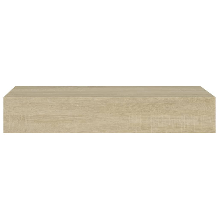viaXL Wandschappen 2 st met lade 60x23,5x10 cm MDF eikenkleurig MeubelReus