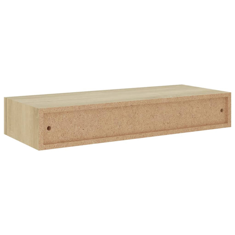 viaXL Wandschappen 2 st met lade 60x23,5x10 cm MDF eikenkleurig MeubelReus