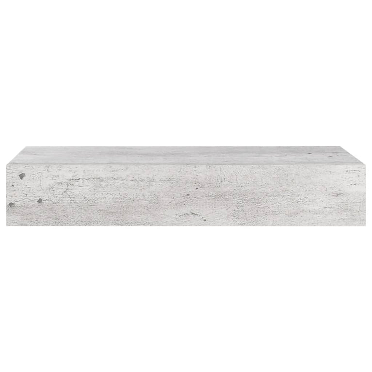 Wandschap met lade 60x23,5x10 cm MDF betongrijs MeubelReus