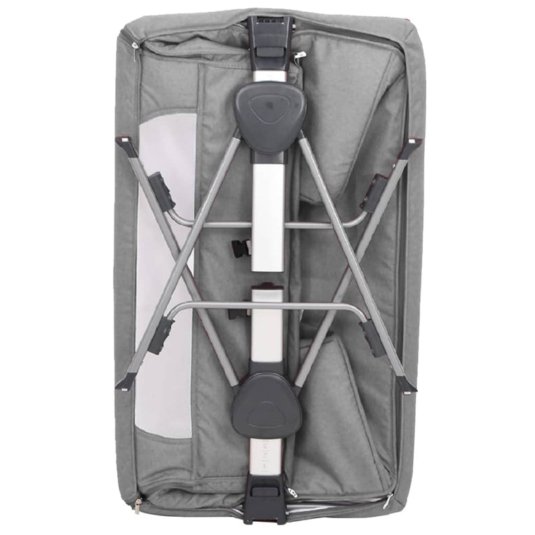 Babybed met matras linnen lichtgrijs MeubelReus