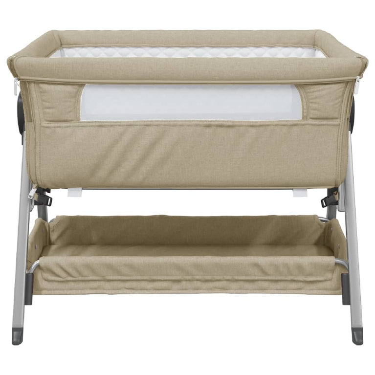 Babybox met matras linnen taupe MeubelReus