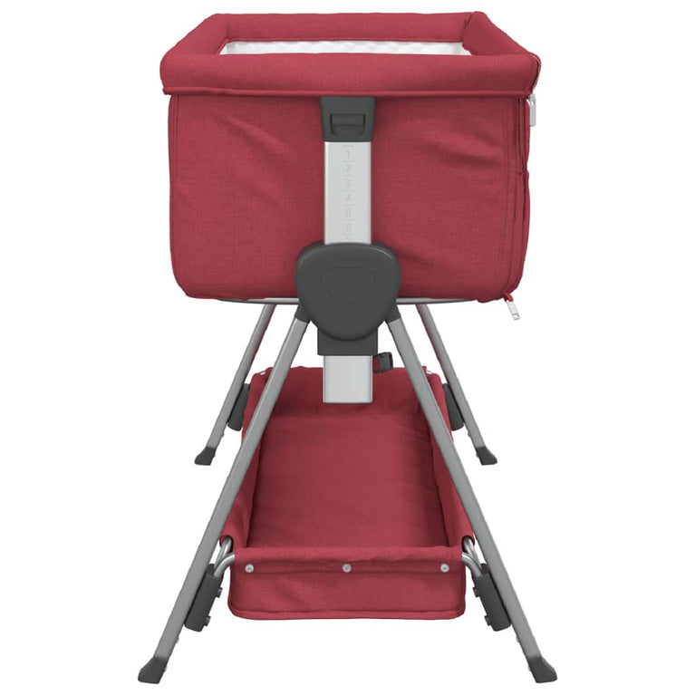 Babybox met matras linnen rood MeubelReus