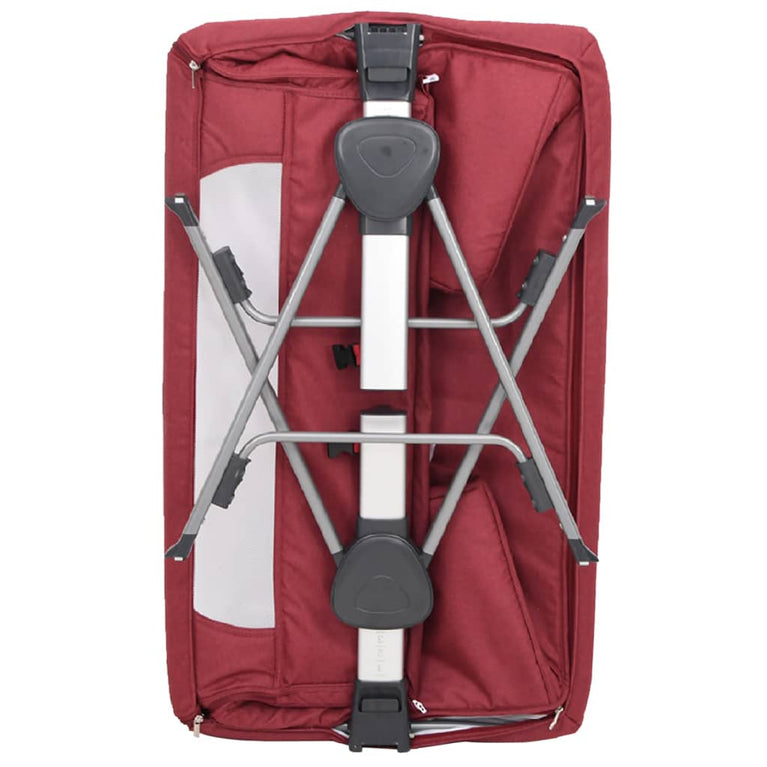 Babybox met matras linnen rood MeubelReus