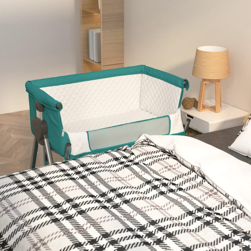 Babybox met matras linnen groen MeubelReus