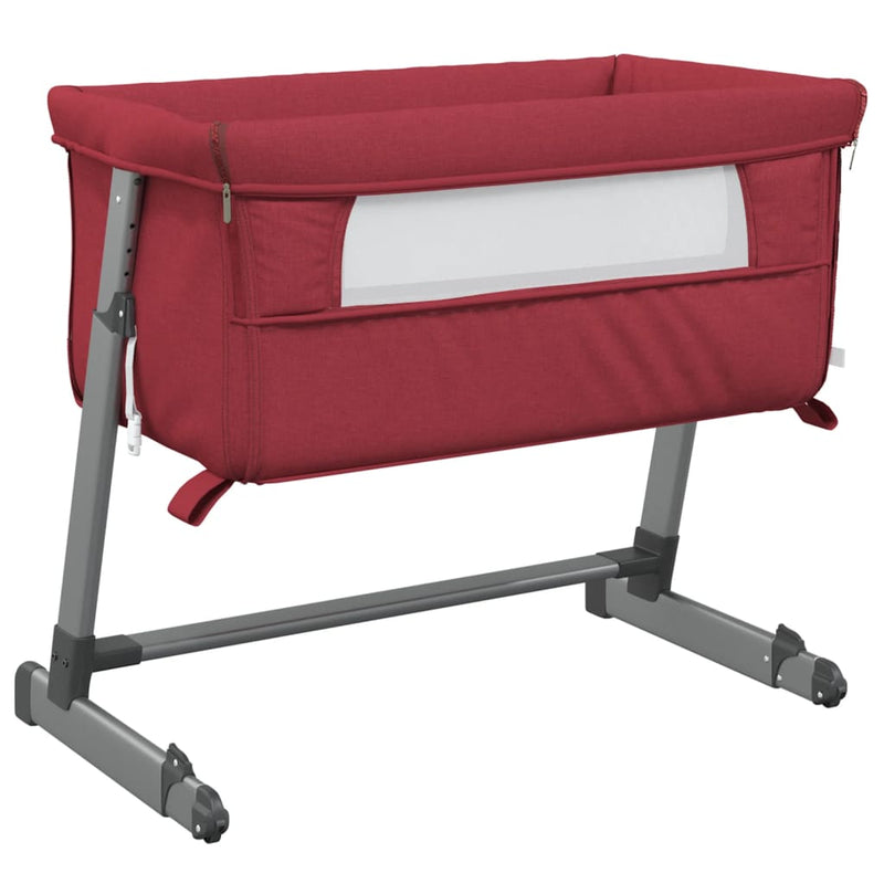 Babybox met matras linnen rood MeubelReus