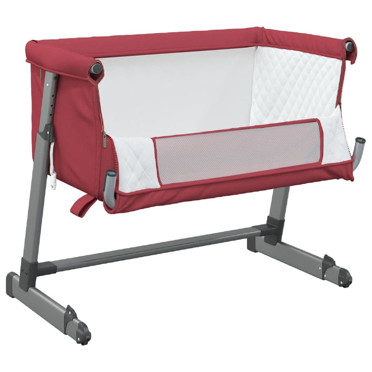 Babybox met matras linnen rood MeubelReus