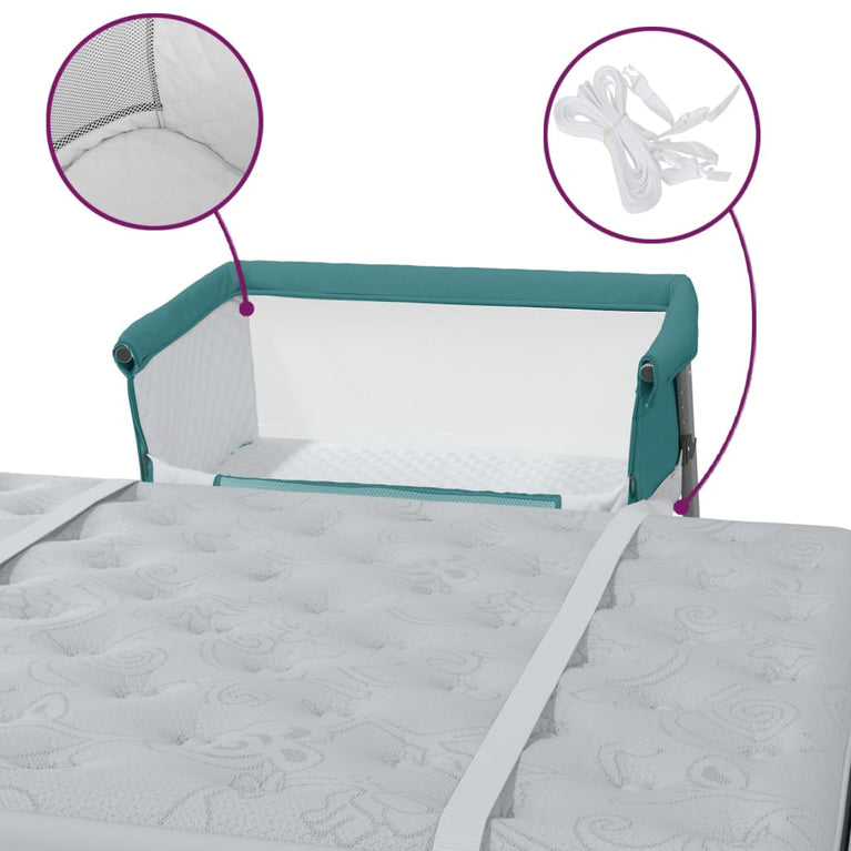 Babybox met matras linnen groen MeubelReus