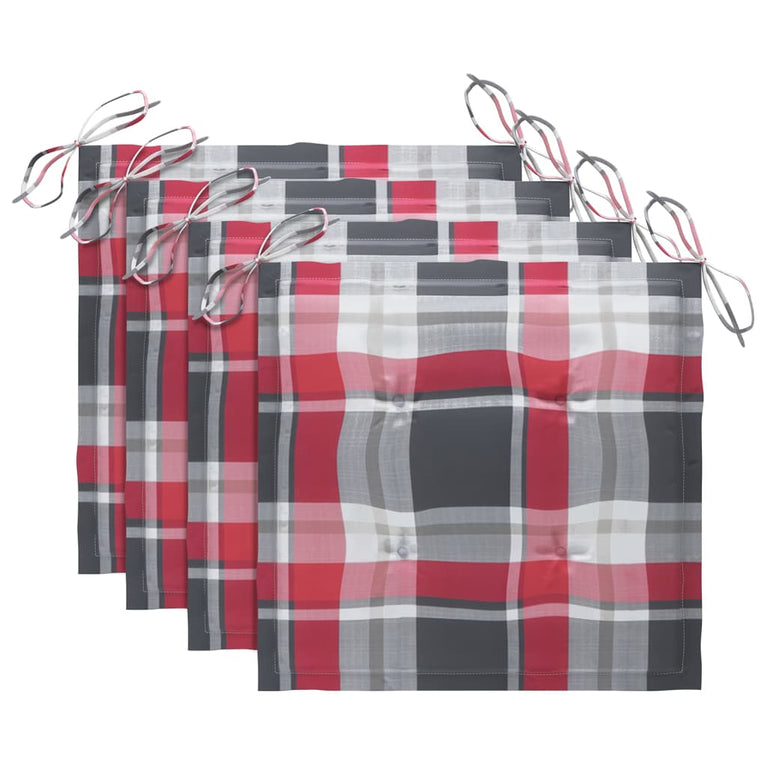 Tuinstoelen 4 st met kussens massief teakhout MeubelReus