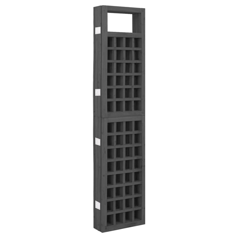 Kamerscherm/trellis met 6 panelen 242,5x180 cm vurenhout zwart MeubelReus