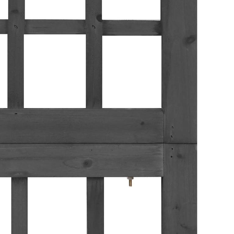 Kamerscherm/trellis met 6 panelen 242,5x180 cm vurenhout zwart MeubelReus