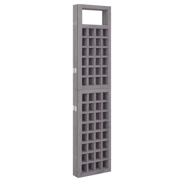Kamerscherm/trellis met 5 panelen 201,5x180 cm vurenhout grijs MeubelReus