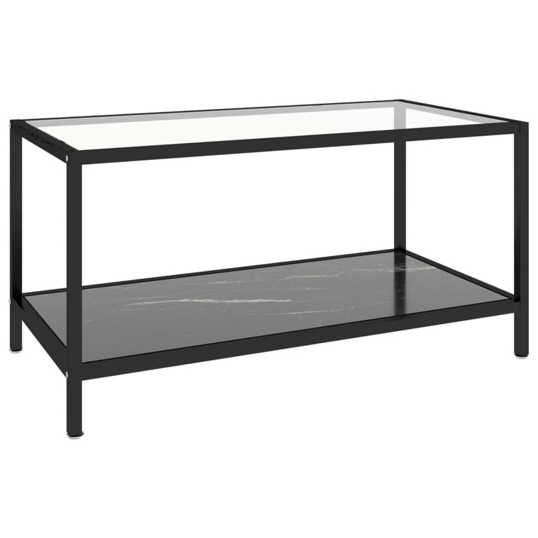 2-delige Salontafelset gehard glas zwart MeubelReus