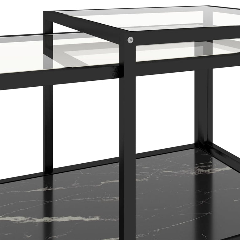 2-delige Salontafelset gehard glas zwart MeubelReus