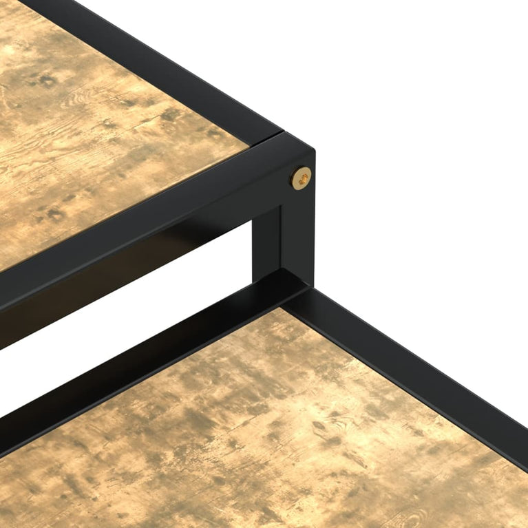 Salontafels 2 st MDF zwart en geel MeubelReus