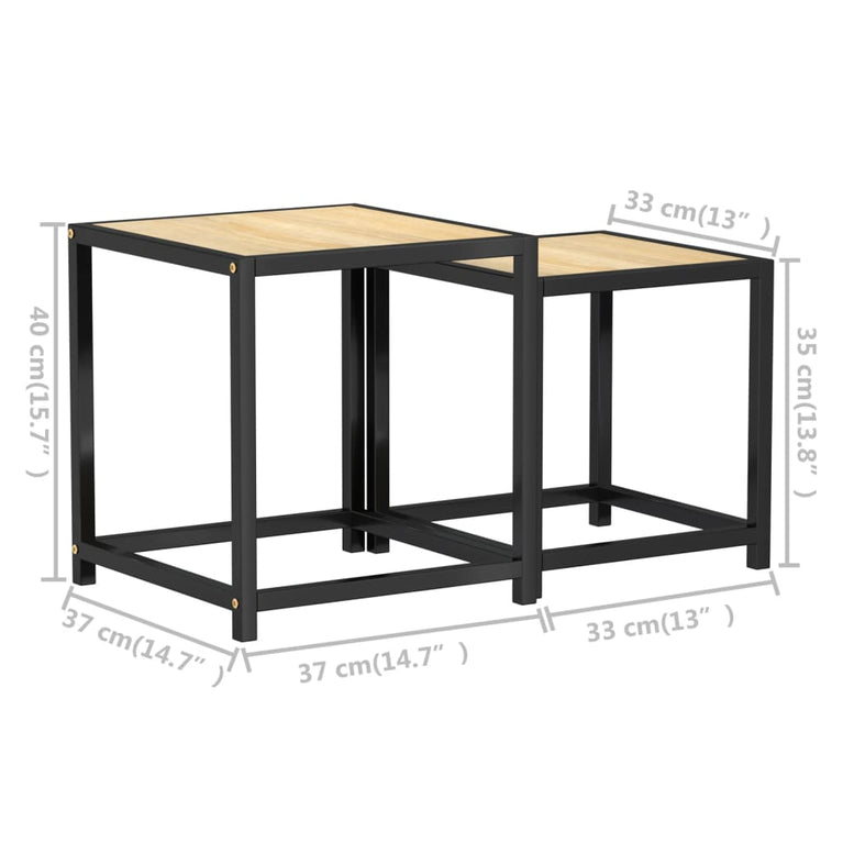 Salontafels 2 st MDF sonoma eikenkleurig MeubelReus