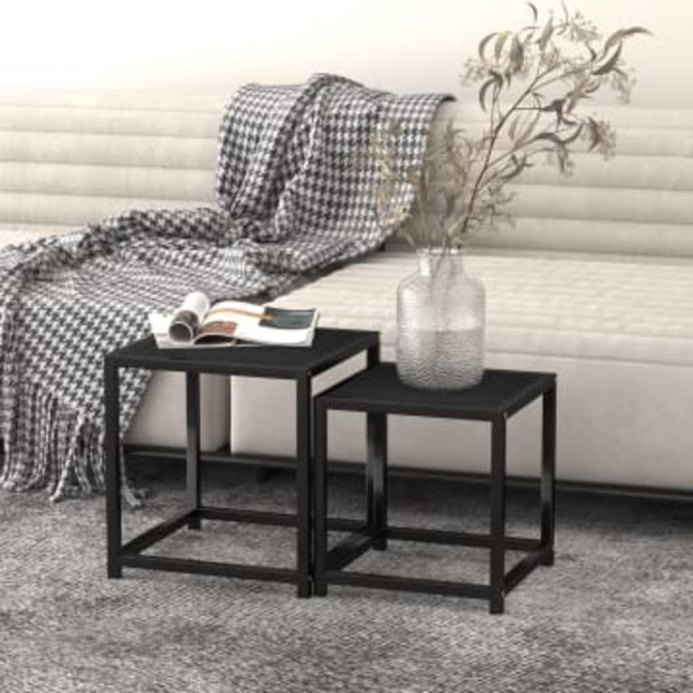 Salontafels 2 st MDF zwart MeubelReus