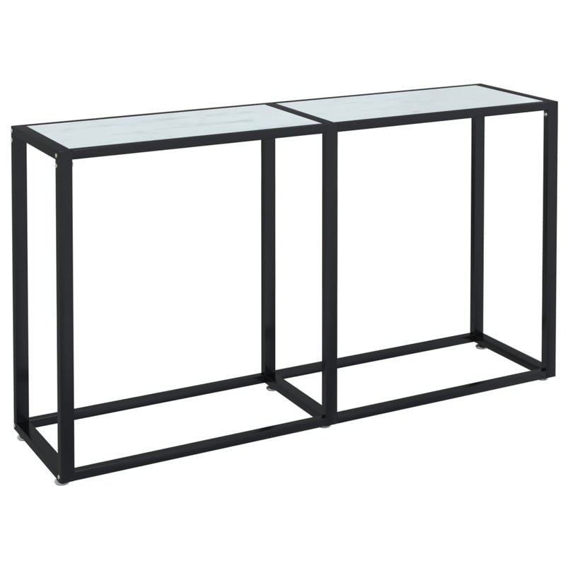 Wandtafel 140x35x75,5 cm gehard glas witmarmerkleurig MeubelReus