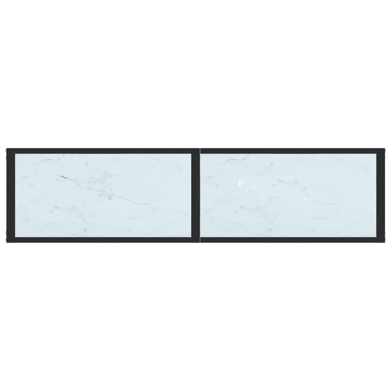 Wandtafel 140x35x75,5 cm gehard glas witmarmerkleurig MeubelReus