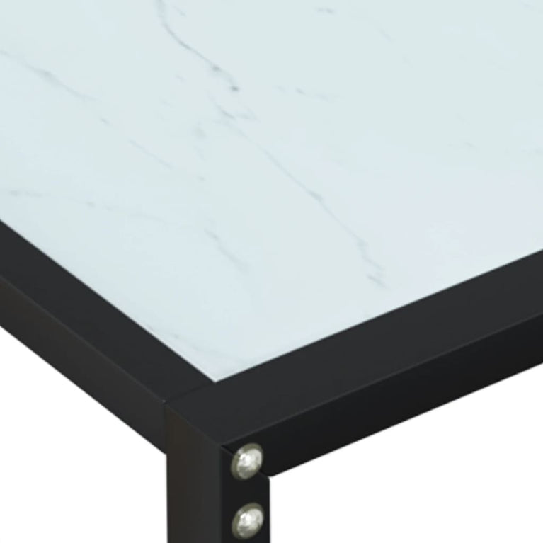 Wandtafel 140x35x75,5 cm gehard glas witmarmerkleurig MeubelReus