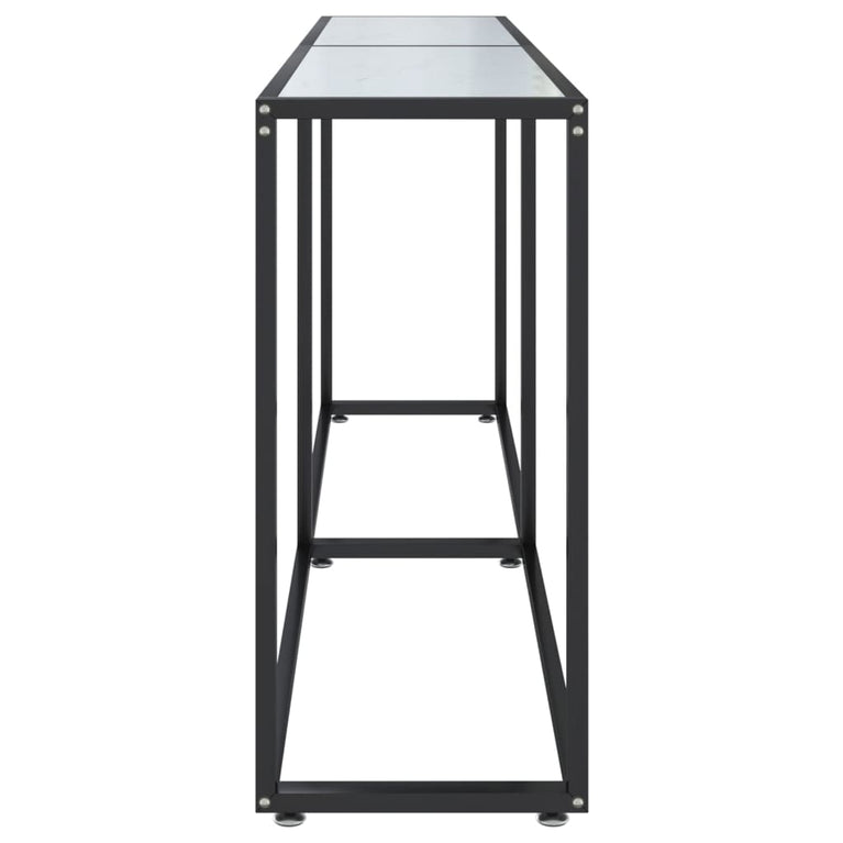 Wandtafel 180x35x75,5 cm gehard glas witmarmerkleurig MeubelReus