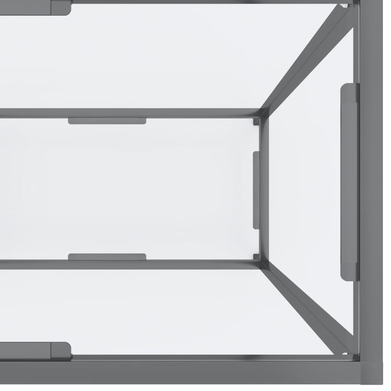 Wandtafel 140x35x75,5 cm gehard glas transparant MeubelReus
