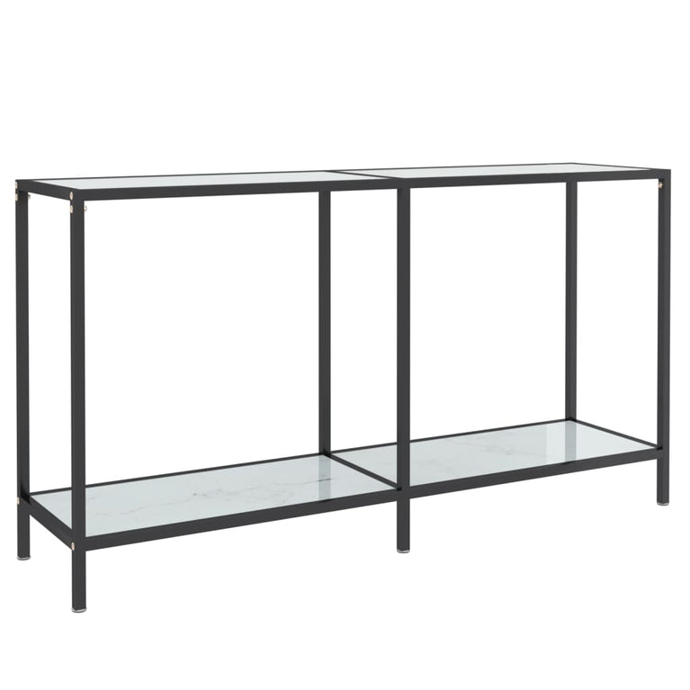 Wandtafel 140x35x75,5 cm gehard glas wit MeubelReus