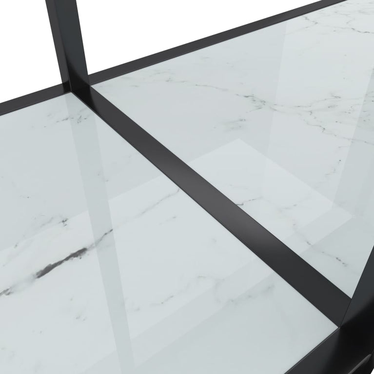 Wandtafel 140x35x75,5 cm gehard glas wit MeubelReus