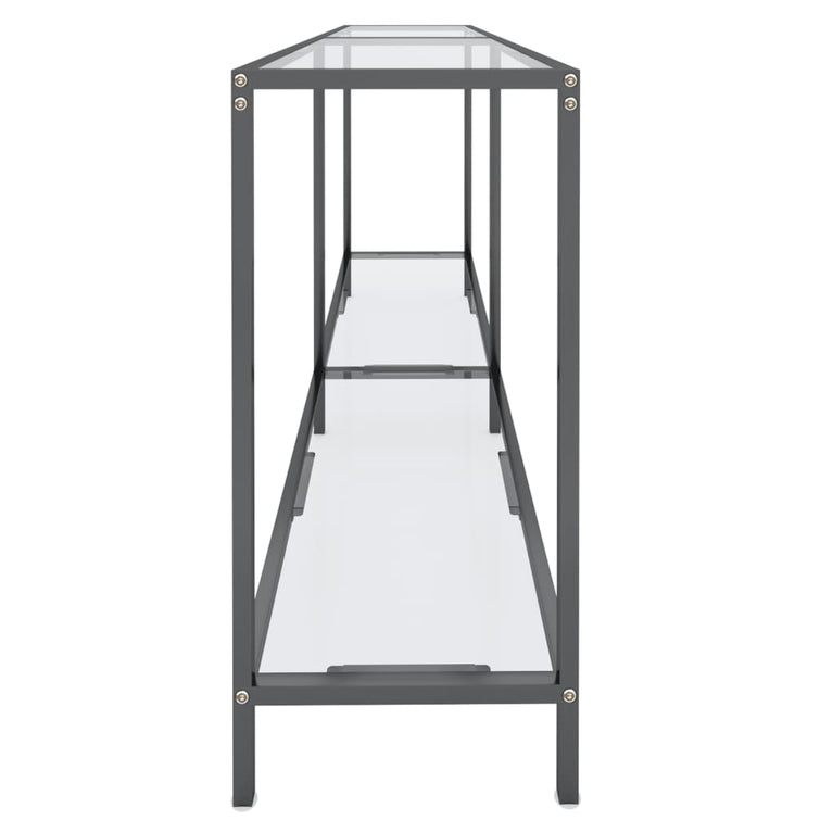 Wandtafel 160x35x75,5 cm gehard glas transparant MeubelReus