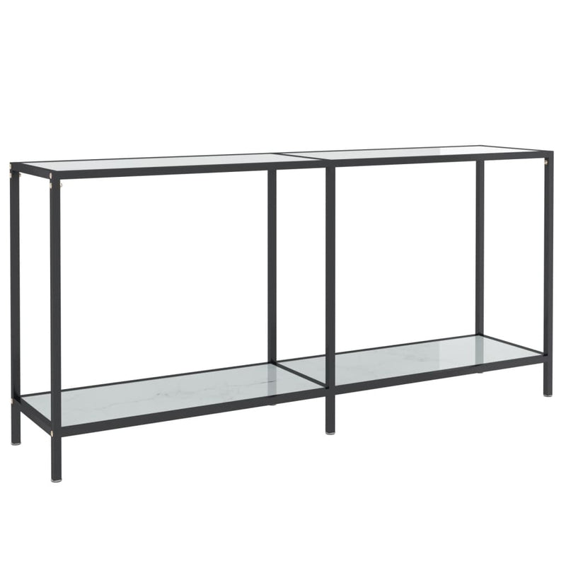 Wandtafel 160x35x75,5 cm gehard glas wit MeubelReus