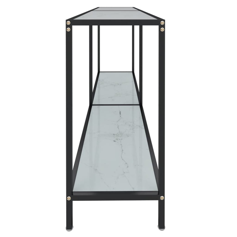 Wandtafel 160x35x75,5 cm gehard glas wit MeubelReus