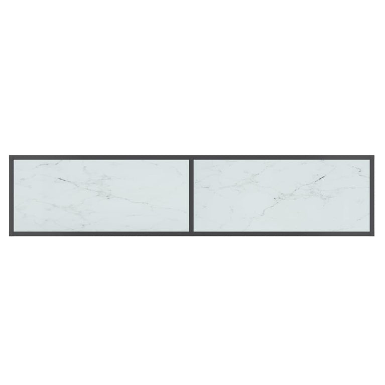 Wandtafel 160x35x75,5 cm gehard glas wit MeubelReus