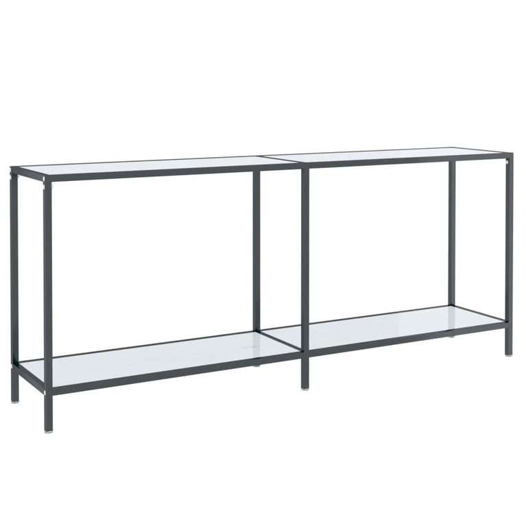 Wandtafel 180x35x75,5 cm gehard glas wit MeubelReus