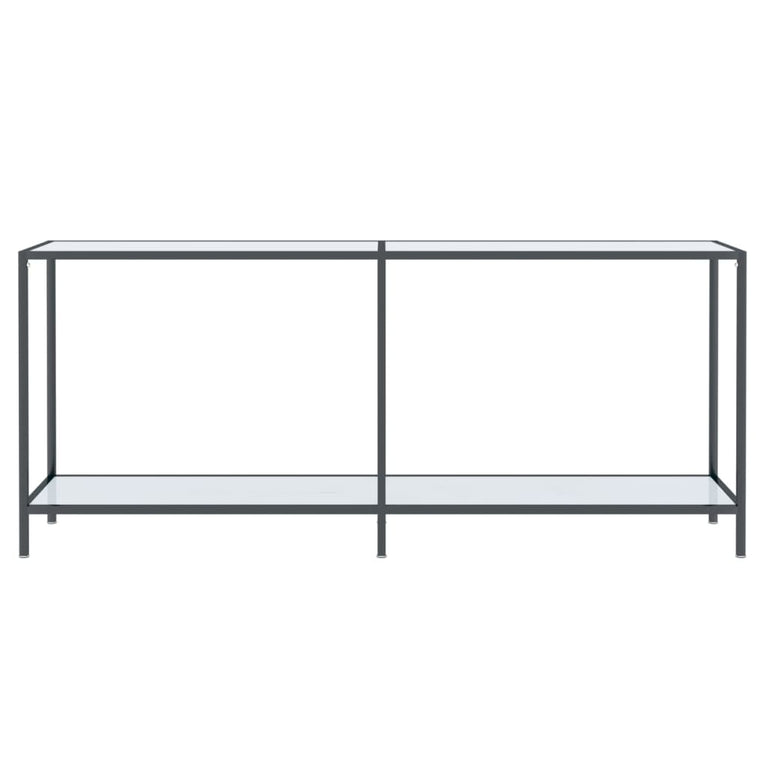 Wandtafel 180x35x75,5 cm gehard glas wit MeubelReus