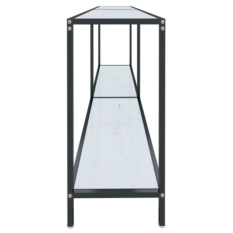 Wandtafel 180x35x75,5 cm gehard glas wit MeubelReus