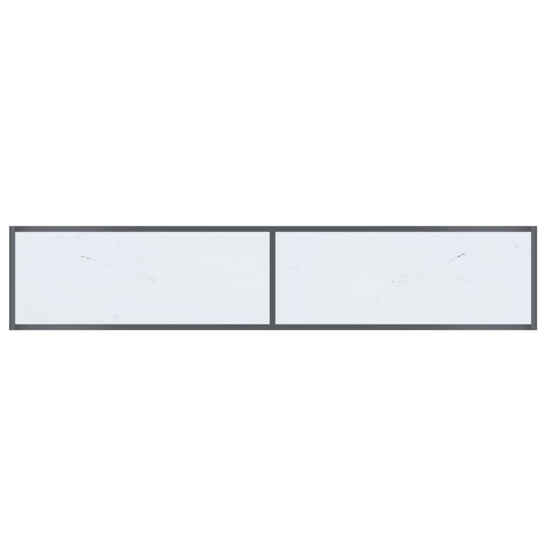 Wandtafel 180x35x75,5 cm gehard glas wit MeubelReus