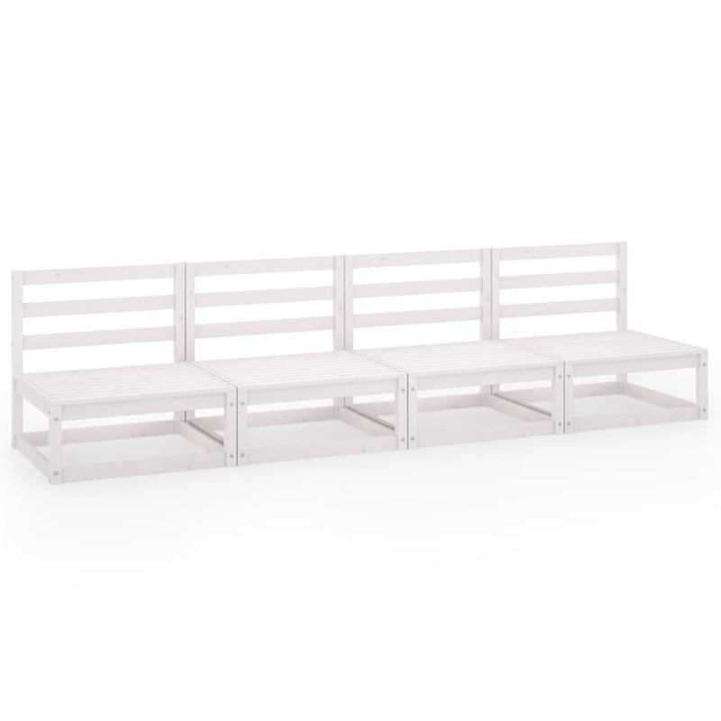 Tuinbank 4-zits massief grenenhout wit MeubelReus