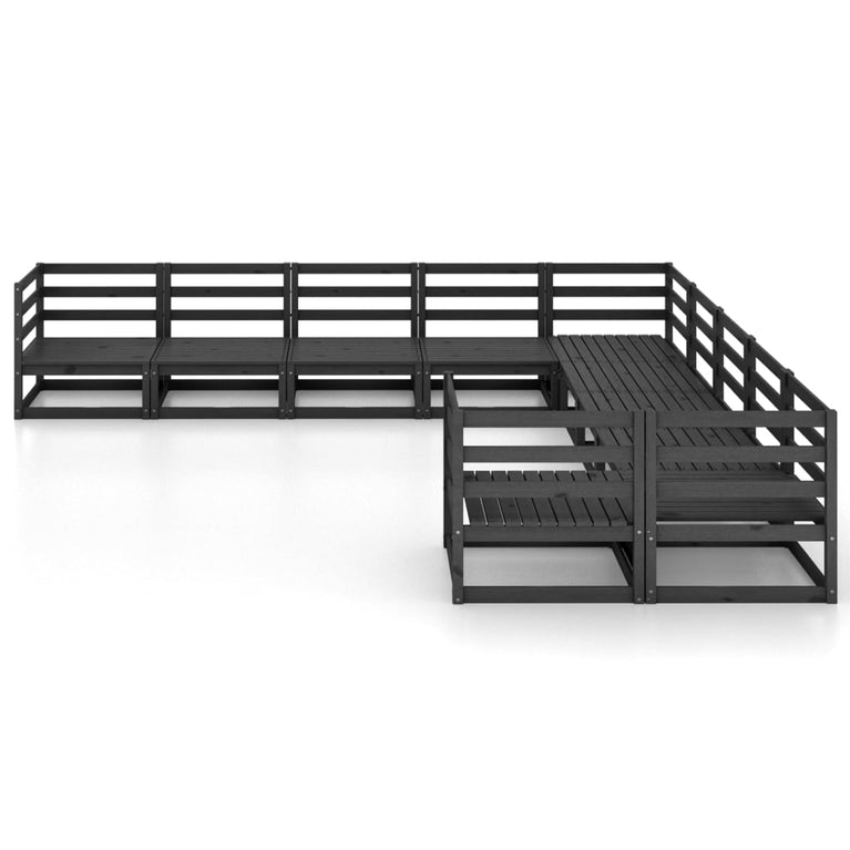 10-delige Loungeset massief grenenhout