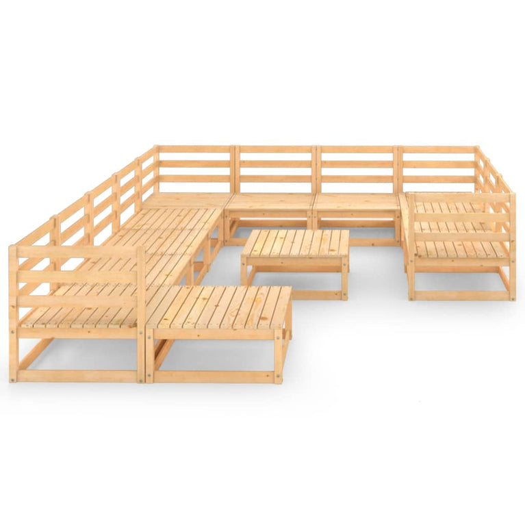 12-delige Loungeset massief grenenhout