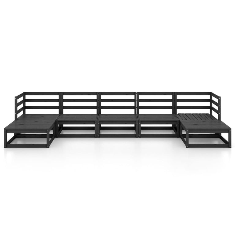 7-delige Loungeset massief grenenhout