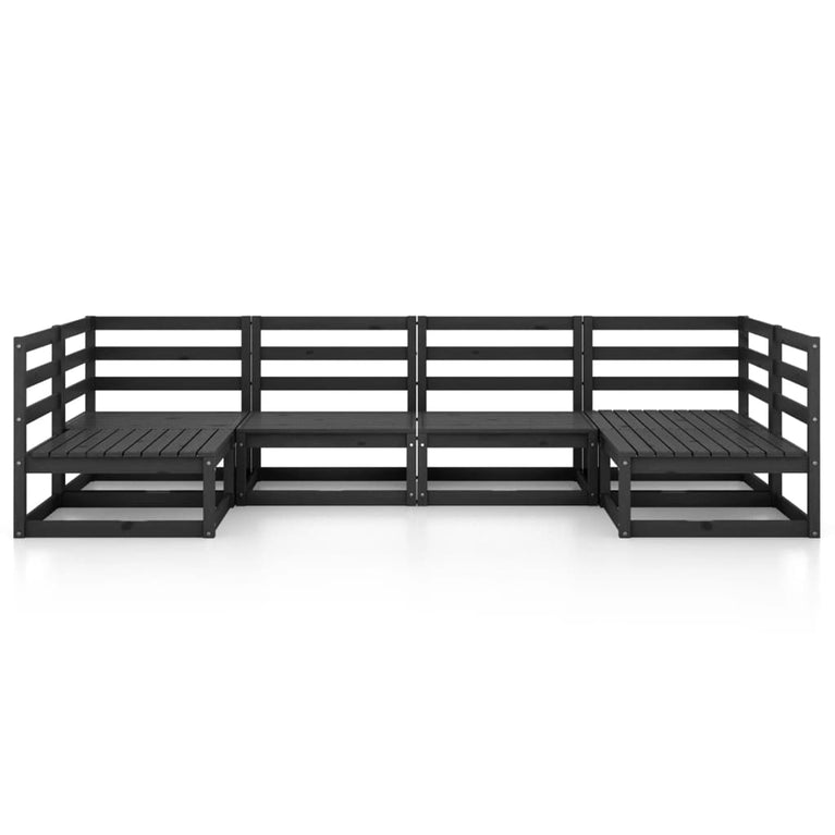 6-delige Loungeset massief grenenhout