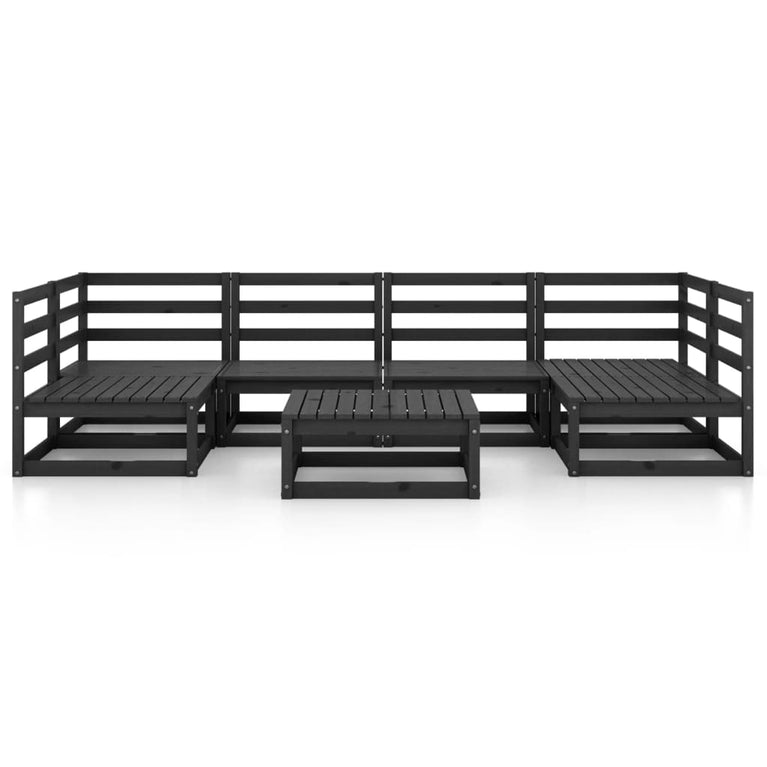 7-delige Loungeset massief grenenhout