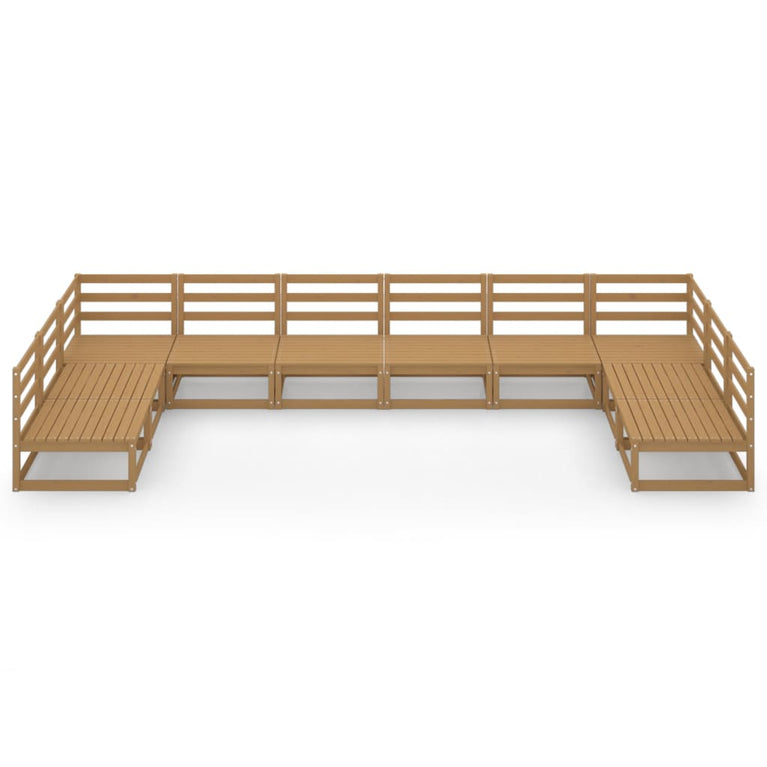 10-delige Loungeset massief grenenhout