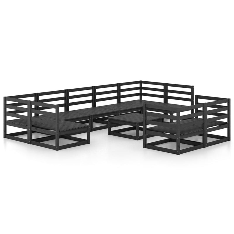 10-delige Loungeset massief grenenhout