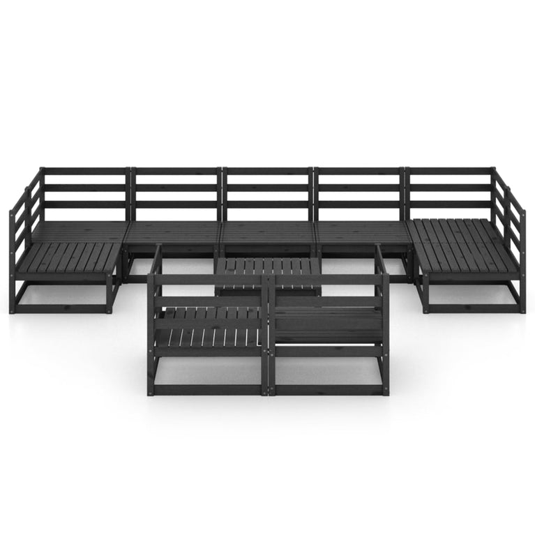 10-delige Loungeset massief grenenhout