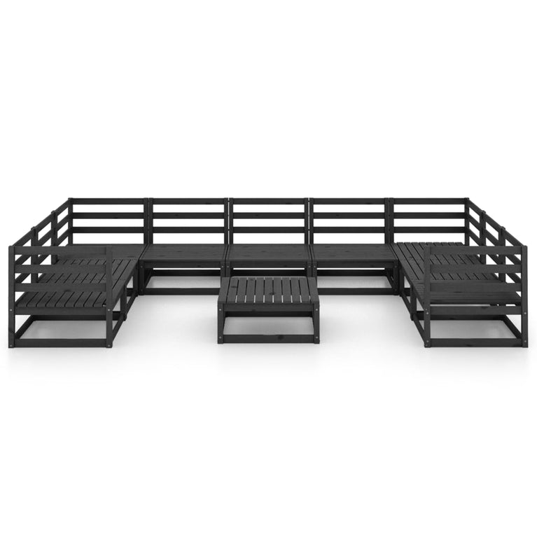 10-delige Loungeset massief grenenhout