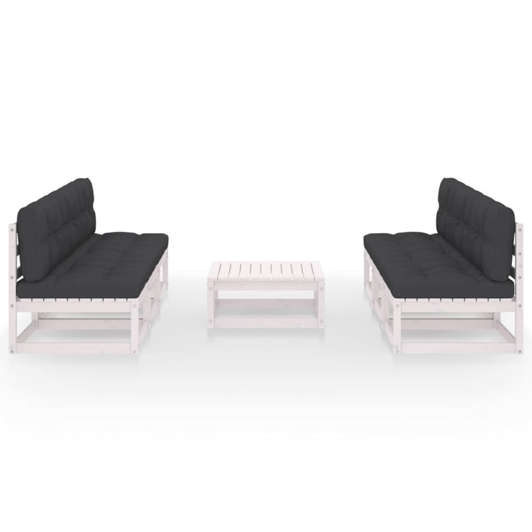 7-delige Loungeset met kussens massief grenenhout MeubelReus