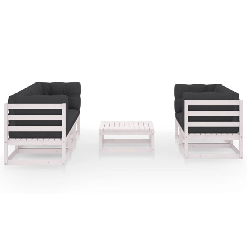 6-delige Loungeset met kussens massief grenenhout MeubelReus