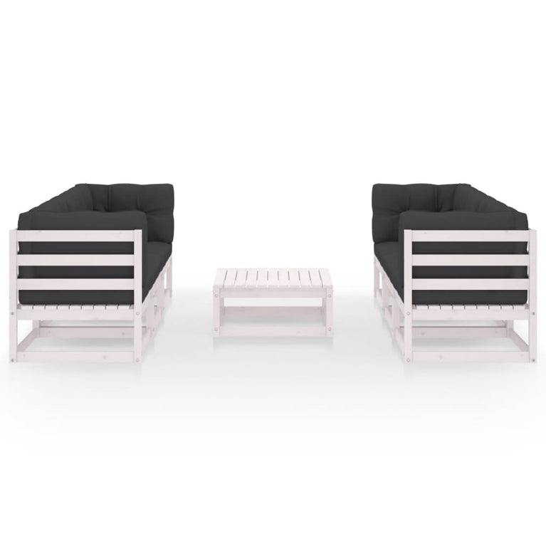 7-delige Loungeset met kussens massief grenenhout MeubelReus