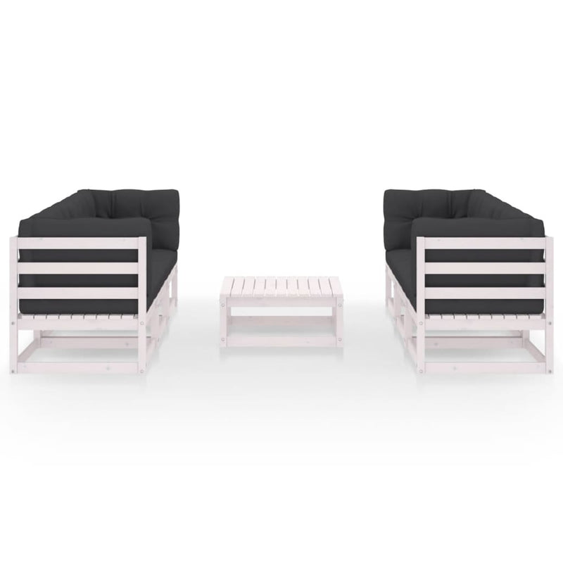 7-delige Loungeset met kussens massief grenenhout MeubelReus